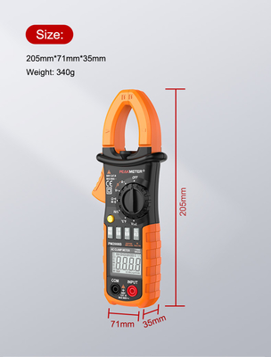 Цифровой AC CLamp Meter с автоматическим и ручным диапазоном, амперметром, вольтметром, омметром и измерением тока подсветка